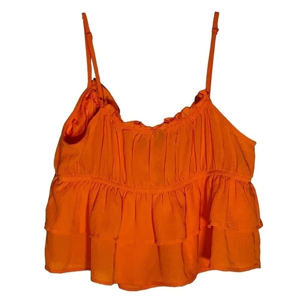 Wild Fable tiered orange tank crop top Large - Picture 2 of 6